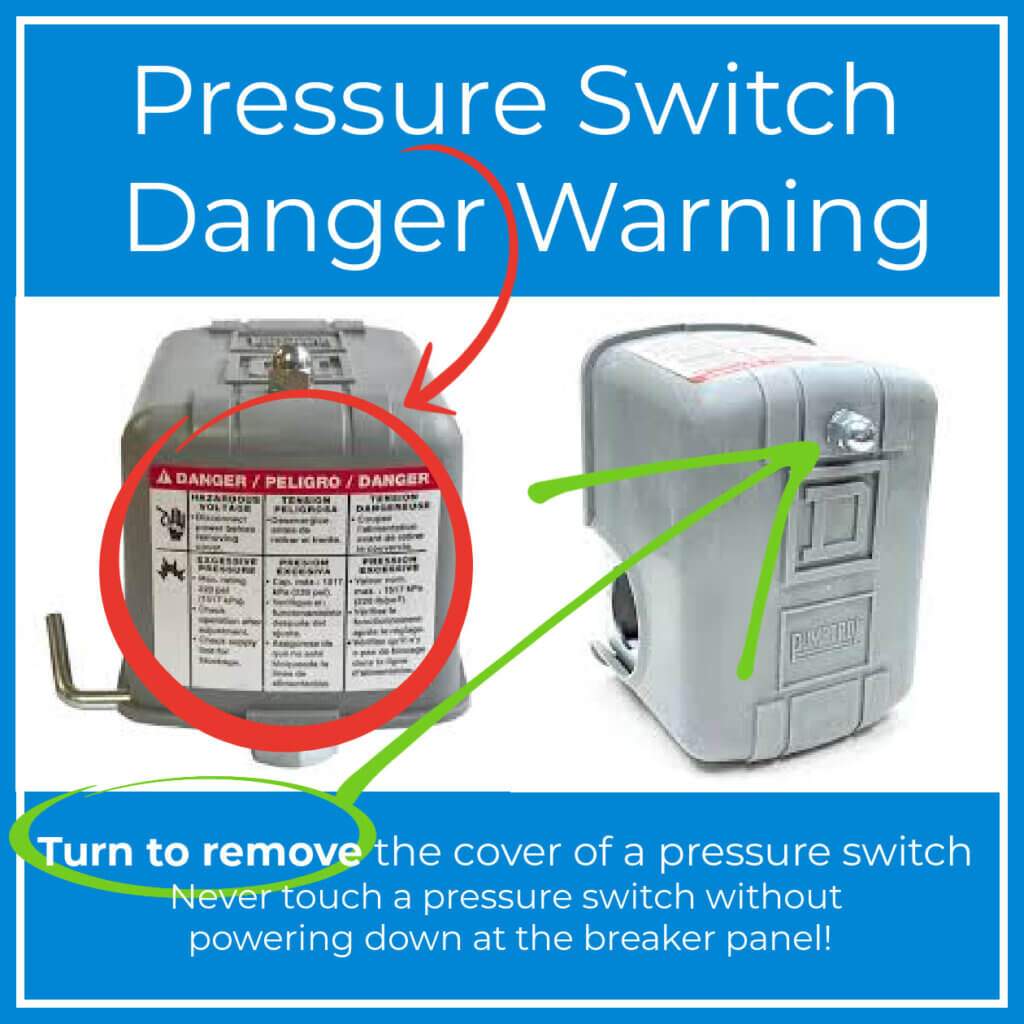 Pressure Switch for Well Pump Danger Warning